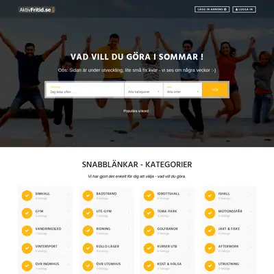 Aktiv fritid startsida 2018