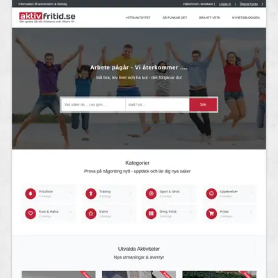 Aktiv fritid startsida 2021