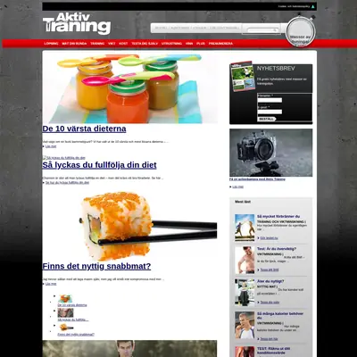 www.aktivtraning.se startsida 2016