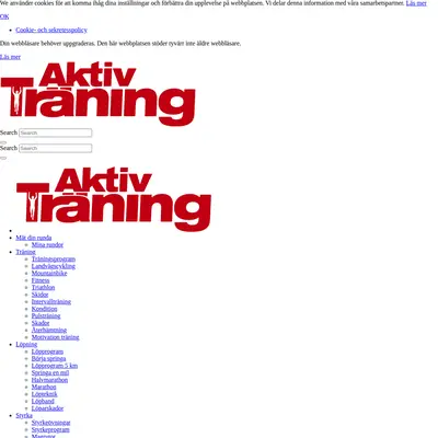 www.aktivtraning.se startsida 2017