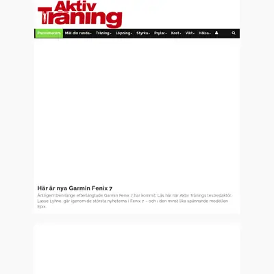 www.aktivtraning.se startsida 2022