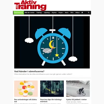 www.aktivtraning.se startsida 2023