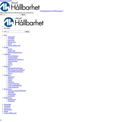 aktuellhallbarhet.se startsida 2016