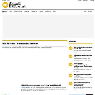 aktuellhallbarhet.se startsida 2022