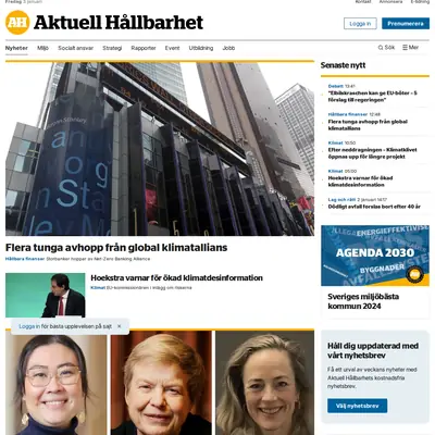 aktuellhallbarhet.se startsida 2025