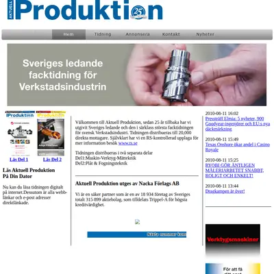 Aktuell Produktion startsida 2010