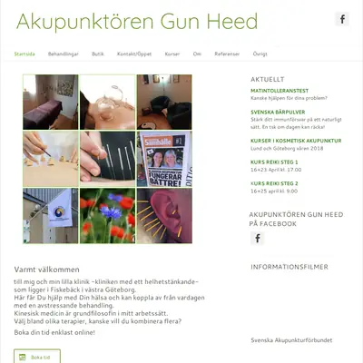 AKUPUNKTÖREN startsida 2018