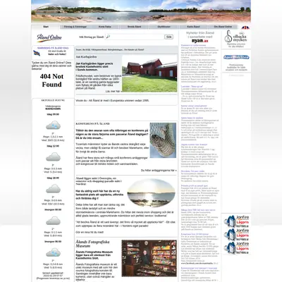 aland.se startsida 2015