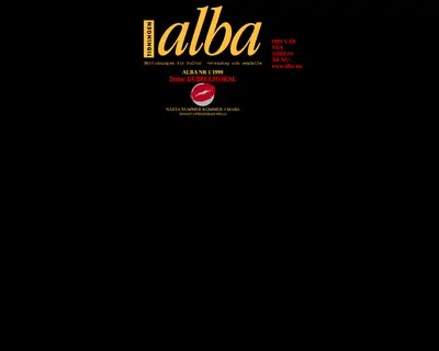 Alba startsida 1999