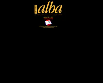Alba startsida 2000