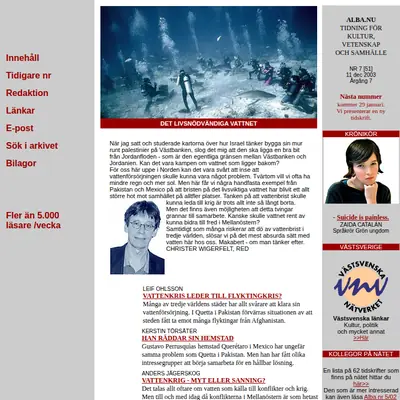 Alba startsida 2004