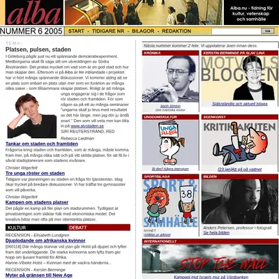 Alba startsida 2006