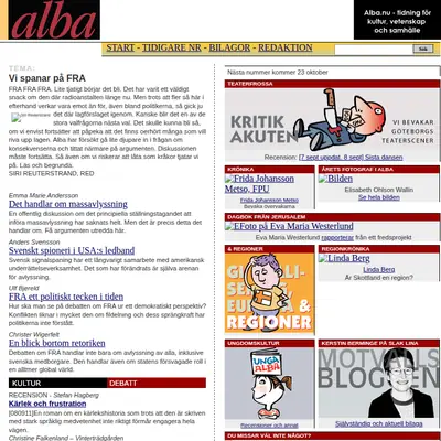 Alba startsida 2008