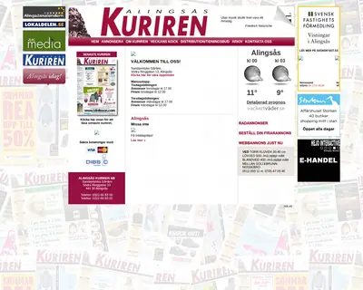 Alingsås-Kuriren med Vårgårda-Kuriren och Sollebrunns-Kuriren startsida 2010