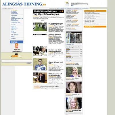 Alingsås Tidning - Elfsborgs Läns Tidning startsida 2007