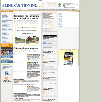 Alingsås Tidning - Elfsborgs Läns Tidning startsida 2010