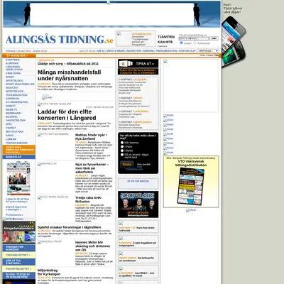 Alingsås Tidning - Elfsborgs Läns Tidning startsida 2012