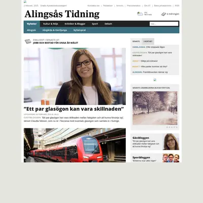 Alingsås Tidning - Elfsborgs Läns Tidning startsida 2015
