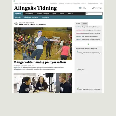 Alingsås Tidning - Elfsborgs Läns Tidning startsida 2016