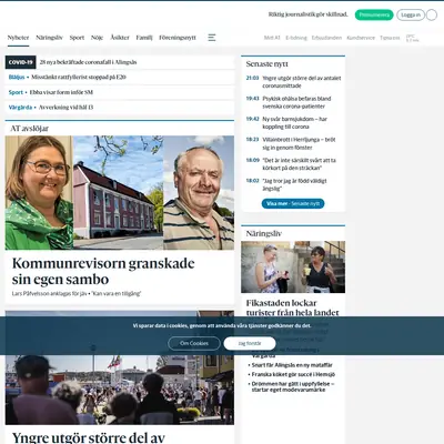 Alingsås Tidning - Elfsborgs Läns Tidning startsida 2020