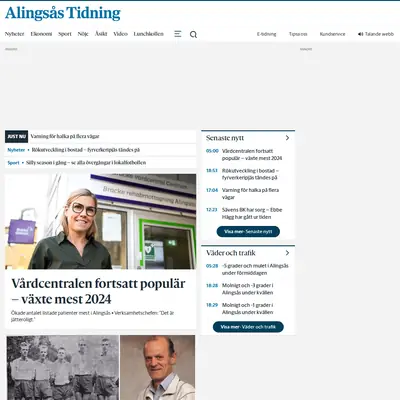 Alingsås Tidning - Elfsborgs Läns Tidning startsida 2025