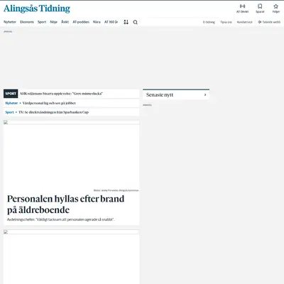 Alingsås Tidning - Elfsborgs Läns Tidning startsida 2026