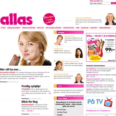 Allers Trädgård startsida 2010