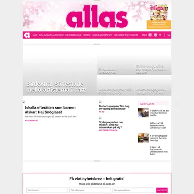 Allers Trädgård startsida 2017