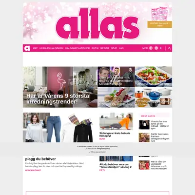 Allers Trädgård startsida 2018