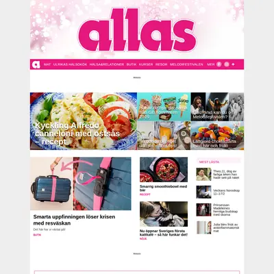 Allers Trädgård startsida 2019