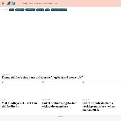Allers Trädgård startsida 2022