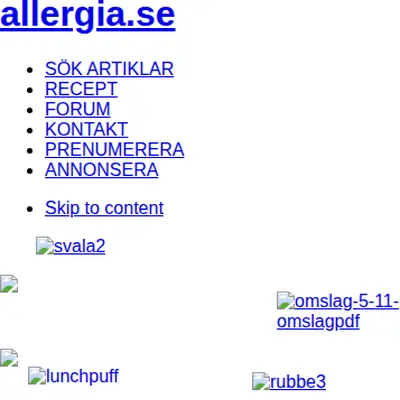 Allergia startsida 2011