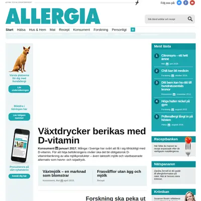 Allergia startsida 2017