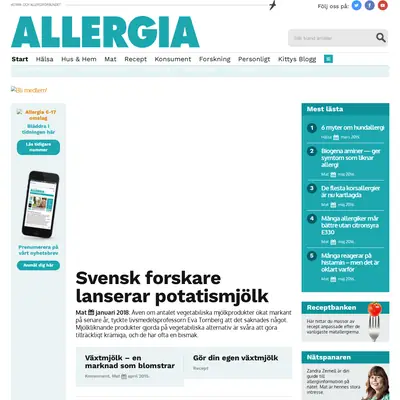 Allergia startsida 2018