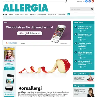 Allergia startsida 2020