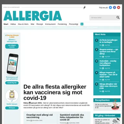 Allergia startsida 2021