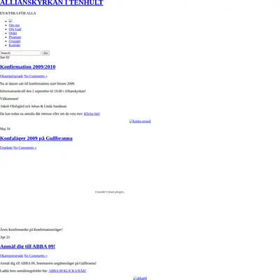 Församlingsnytt Allianskyrkan Tenhult startsida 2009