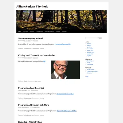 Församlingsnytt Allianskyrkan Tenhult startsida 2011