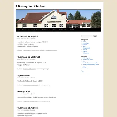 Församlingsnytt Allianskyrkan Tenhult startsida 2013