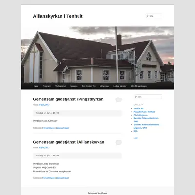Församlingsnytt Allianskyrkan Tenhult startsida 2017