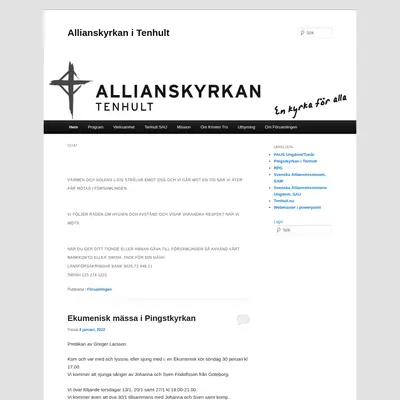 Församlingsnytt Allianskyrkan Tenhult startsida 2022