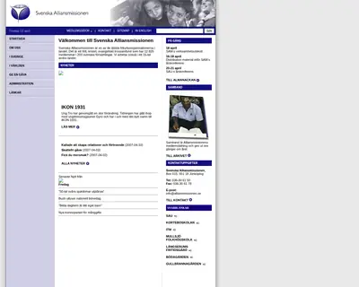alliansmissionen.se startsida 2006