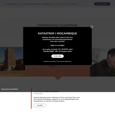 alliansmissionen.se startsida 2019