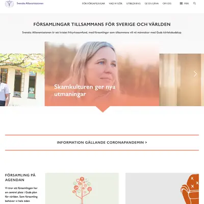 alliansmissionen.se startsida 2022