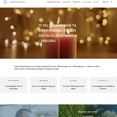 alliansmissionen.se startsida 2023