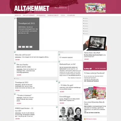 Allt i Hemmet startsida 2011
