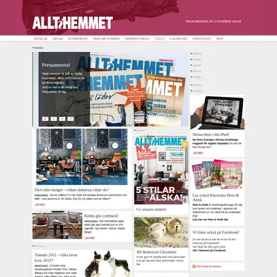 Allt i Hemmet startsida 2012