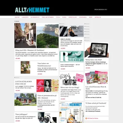Allt i Hemmet startsida 2013