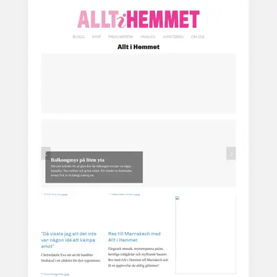 Allt i Hemmet startsida 2015