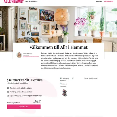 Allt i Hemmet startsida 2022